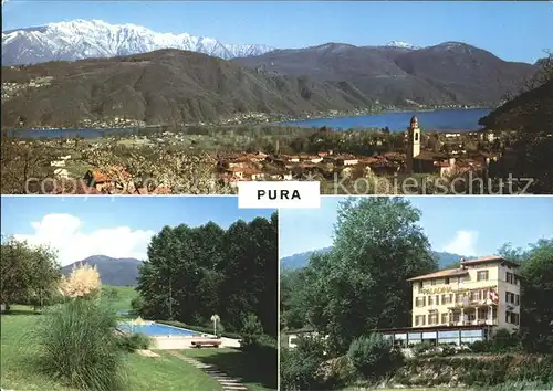 Pura Panorama Monte Generoso Gott hilft Haus Pensione Paladina mit Schwimmbad Kat. Pura