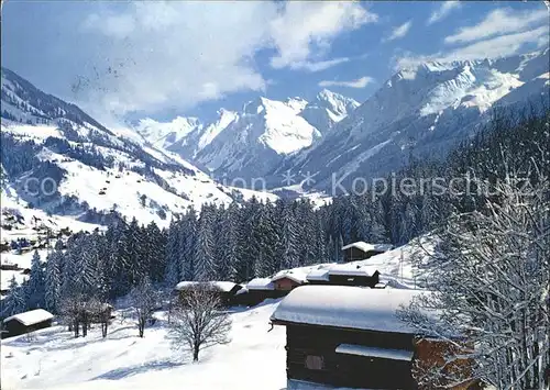 Parsenn Abfahrt nach Klosters mit Silvretta Gruppe Kat. Parsennfurgga