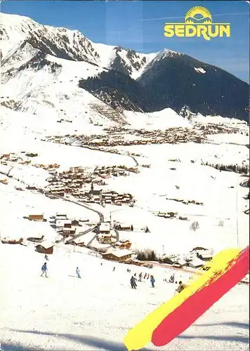 Sedrun Totalansicht Skigebiet Milez Kat. Sedrun