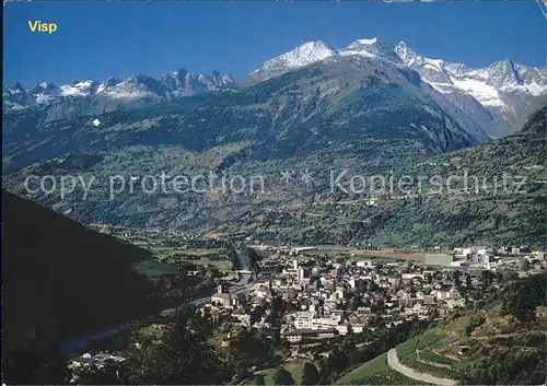 Visp mit Ausserberg Eggerberg und Bietschhorn Kat. Visp