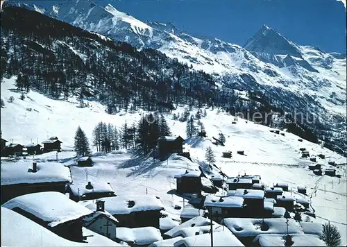 La Forclaz Aigle Ortsblick mit Dt Blanche Kat. La Forclaz