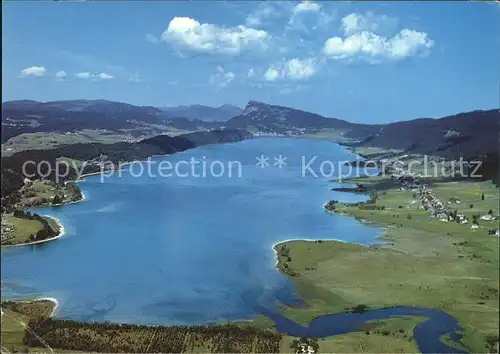 Le Pont VD Lac de Joux et la Dent des Vaulion Vue aerienne Kat. Le Pont