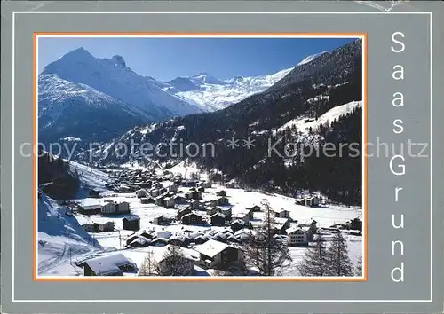 Saas Grund Mittaghorn Egginer Allalinhorn Kat. Saas Grund