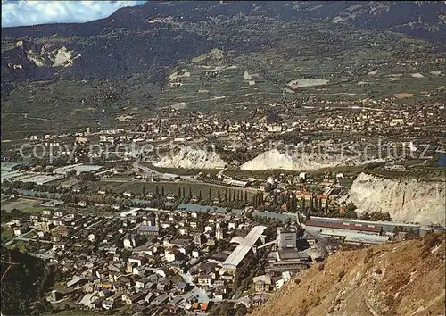 Chippis et Sierre Vue de la route d Anniviers Kat. Chippis