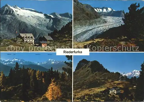 Riederalp Riederfurka Fusshoerner Am Casselweg Gr Aletschgletscher Matterhorn Weisshorn Kat. Riederalp