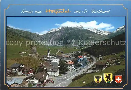 Hospental im Ursenental am St Gotthard Kat. Hospental