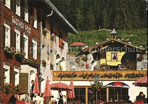 Lech Vorarlberg Romantik Hotel Gasthof Post Alte Postkutsche Kat. Lech