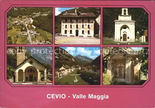 Cevio Orts und Teilansichten Kirchen Kat. Cevio