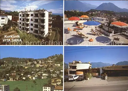 Breganzona Lugano Kurklinik Vita Sana Suedansicht Dorfpartie Dachterrasse Monte Bre Kat. Breganzona