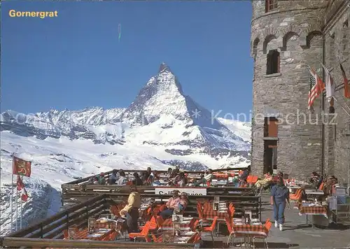 Gornergrat Zermatt Terrasse Matterhorn / Gornergrat /Rg. Zermatt