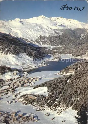 Davos GR mit Davosersee und Wolfgang Kat. Davos