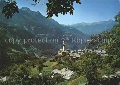 Soglio Panorama mit Veltlin Kat. Soglio