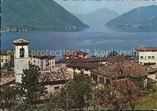 Capolago Lago di Lugano Panorama Kat. Capolago