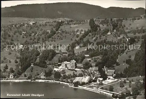 Oberaegeri Kuranstalt Laendli Fliegeraufnahme Kat. Oberaegeri