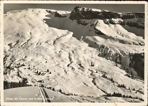 Flims Dorf Casons Naraus Abfahrt Kat. Flims Dorf