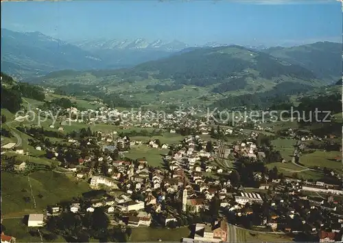 Ebnat Kappel Fliegeraufnahme mit Churfirsten Kat. Ebnat Kappel