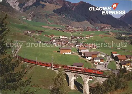 Sedrun Rueras Glacier Express im Tujetsch Kat. Sedrun