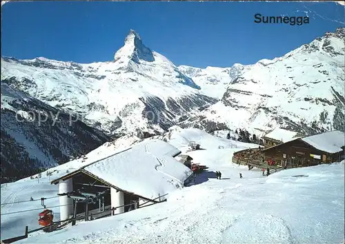 Sunnegga Skigebiet Restaurant Liftstation Matterhorn Kat. Sunnegga