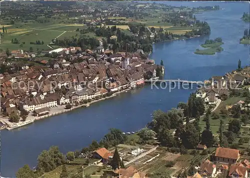 Stein Rhein Fliegeraufnahme mit Rheinbruecke Kat. Stein Rhein