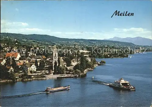 Meilen am Zuerichsee Faehre Schwan Kat. Meilen