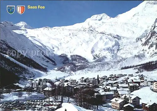 Saas Fee mit Allalinhorn Kat. Saas Fee