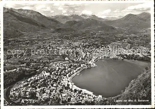 Lugano TI Blick vom Monte S. Salvatore Kat. Lugano