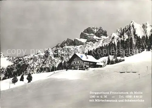 Mollis Berggasthaus Fronalpstock Muertschenstock Kat. Mollis