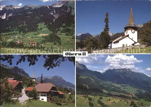 Oberwil Simmental Kirche Ortsansichten Kat. Oberwil Simmental