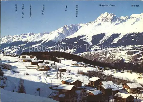 Obersaxen GR Piz Ault Caverdiras Oberalpstock P. Alpetta Ner Posta Bialla  / Obersaxen /Bz. Surselva