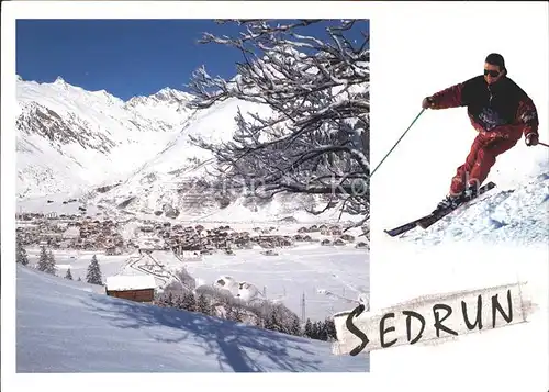 Sedrun Tujetsch Val Stem Skifahrer Kat. Sedrun