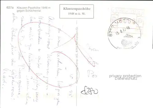 Klausenpass Schaechental Kat. Klausen