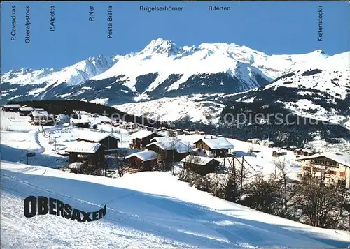 Obersaxen GR P. Caverdiras Oberalpstock P. Alpetta Ner Posta Bialla Brigelserhoerner Biferten Kistenstoeckli / Obersaxen /Bz. Surselva