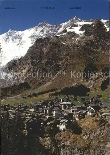 Saas Fee Taeschhorn Dom Lenzerspitze Kat. Saas Fee