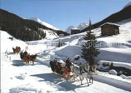 Davos GR Schlittenfahrt Sertigtal Kat. Davos