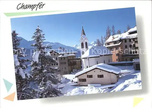 Champfer Graubuenden Ortsansicht Kat. Champfer