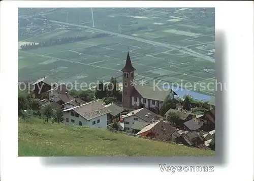 Veysonnaz Village et la plaine du Rhone Kat. Veysonnaz