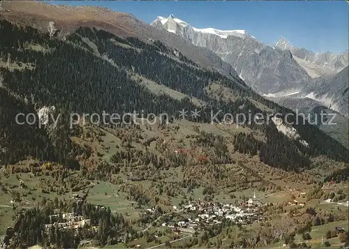 Fiesch mit Feriendorf und Finsteraarhorn Kat. Fiesch