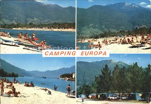 Gordola Camping Europa Strandpartien Kat. Gordola