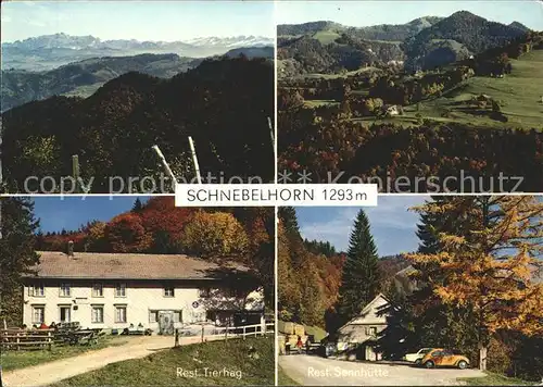 Schnebelhorn Panorama Restaurant Tierhag und Sennhuette Kat. Schnebelhorn