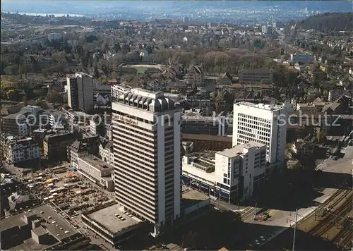 Oerlikon ZH Fliegeraufnahme Marktplatz Hotel International / Oerlikon /Bz. Zuerich