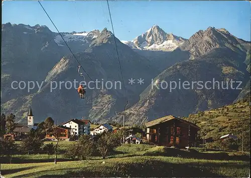 Unterbaech Sesselbahn Brandalp Bietschhorn Kat. Unterbaech