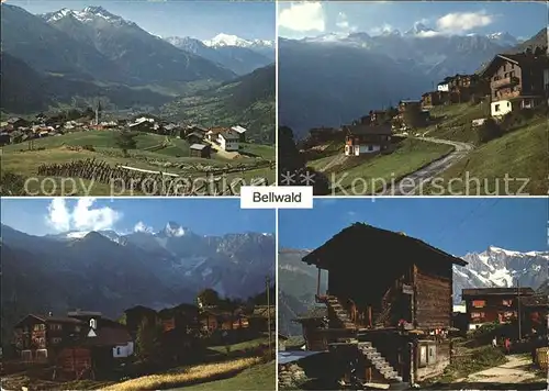 Bellwald mit Weisshorn Ried Eggen Wannenhorn Kat. Bellwald