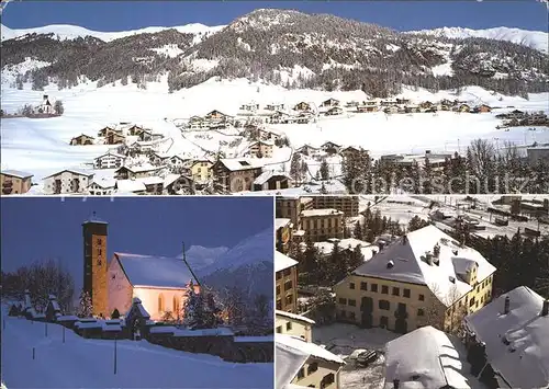 Samedan mit Kirche San Peter Kat. Samedan