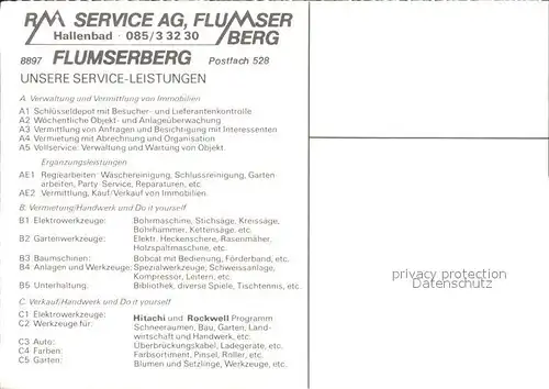 Flumserberg Bergheim Fliegeraufnahme RM Service Hallenbad Kat. Flumserberg Bergheim