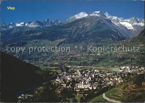 Visp mit Ausserberg Eggerberg und Bietschhorn Kat. Visp