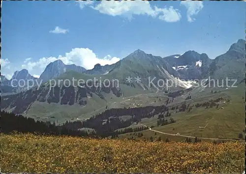 Gantrisch Krummfadenfluh Nuenenen Gantrisch Buerglen Gemsfluh Ochsen Kat. Gantrisch