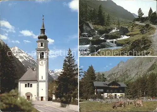 Bever Maloja Kirche Val Bever Berggasthaus Suvretta Kat. Bever