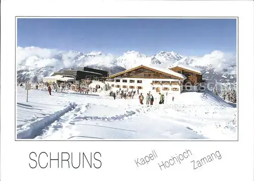 Schruns Vorarlberg Skigebiet Hochjoch Zamang Bergstation Restaurant Kapell Alpe Kat. Schruns