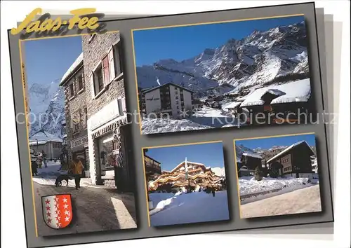 Saas Fee Orts und Teilansichten Kat. Saas Fee