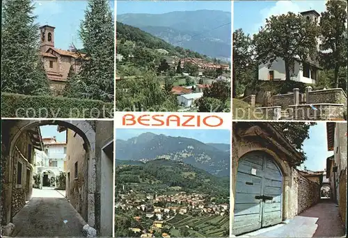 Besazio Panorama Kirche Dorfpartien Kat. Besazio